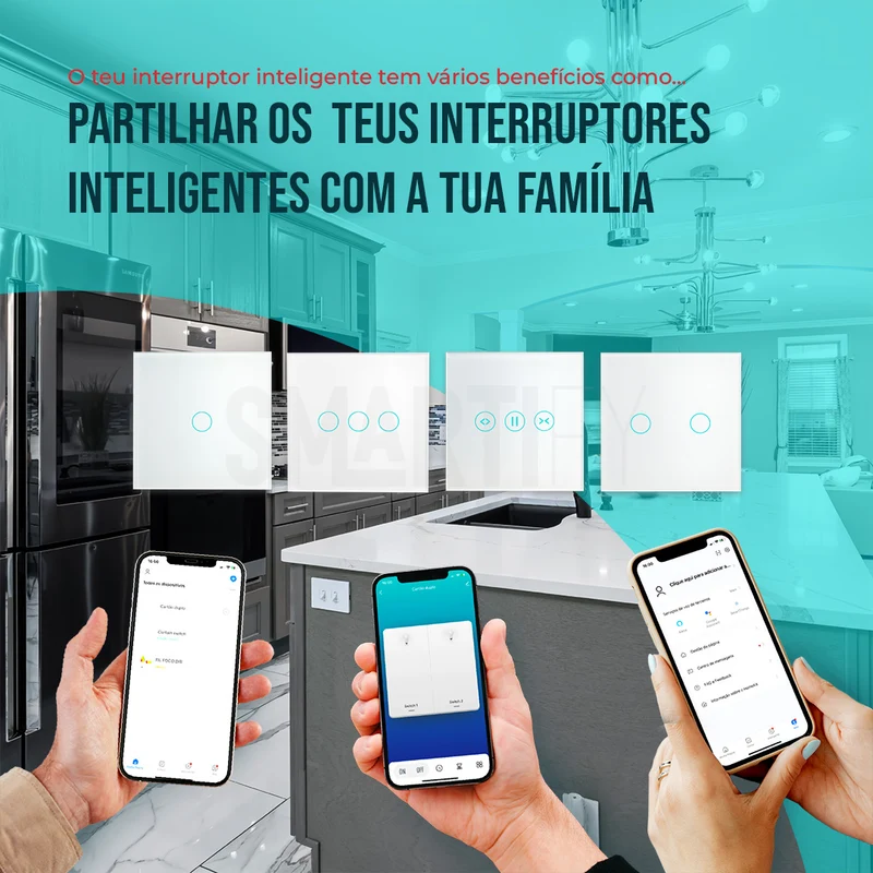 Interruptor Inteligente de Luz WiFi 2 botões Smartify - Branco