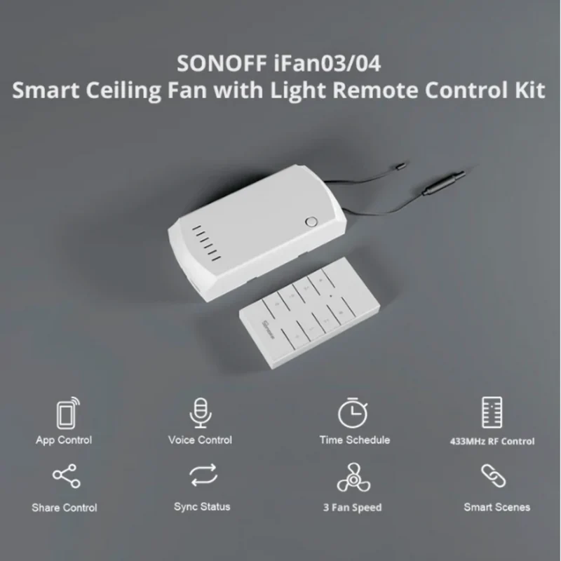 Sonoff iFan04-H - Controlador de ventoinha inteligente com RM433