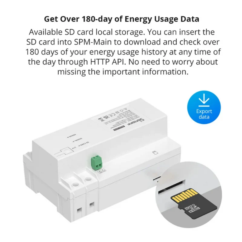 Sonoff SPM 4Relay - Medidor de energia empilhável inteligente - Módulo 4 canais