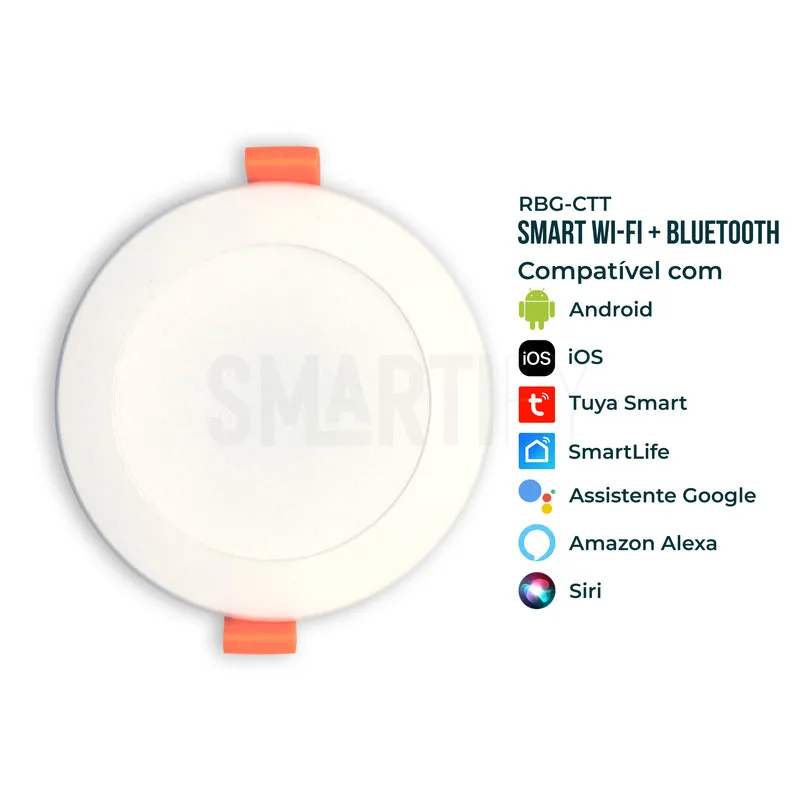 Downlight / Placa / Foco LED Ø115 mm WiFi Inteligente (Cores + Branco) Smartify