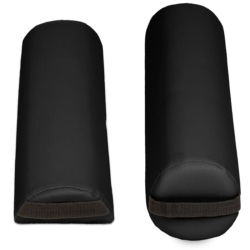 Massage Bolster Set, Full roll and half roll, Black