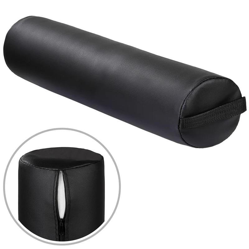 Massage Bolster Set, Full roll and half roll, Black