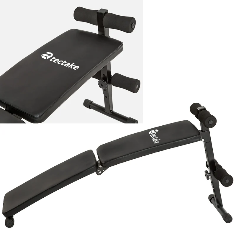 Tectake Sit-Up Bench with Padded Leg Brace and Non-Slip Feet