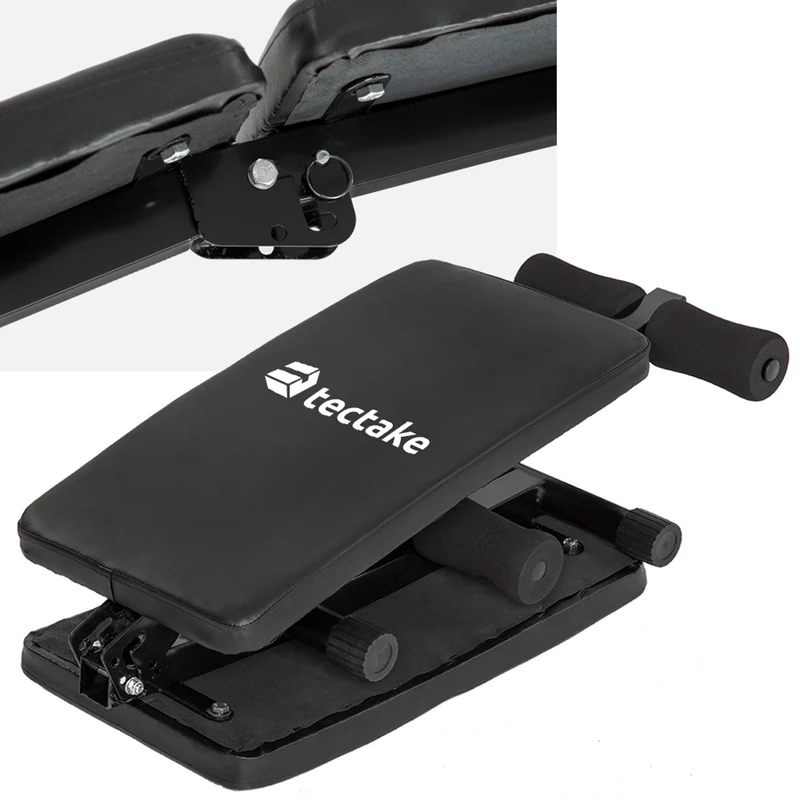 Tectake Sit-Up Bench with Padded Leg Brace and Non-Slip Feet