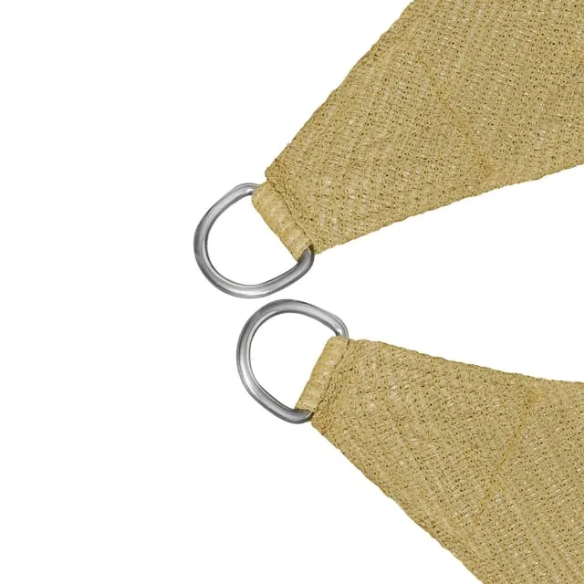 Tectake Triangular Shade Sail, Beige 3.6 x 3.6 x 3.6 m