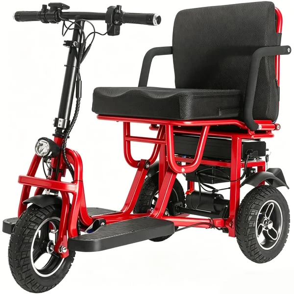 Electric Foldable 3-Wheel Mobility Scooter 350W with Automatic Brake