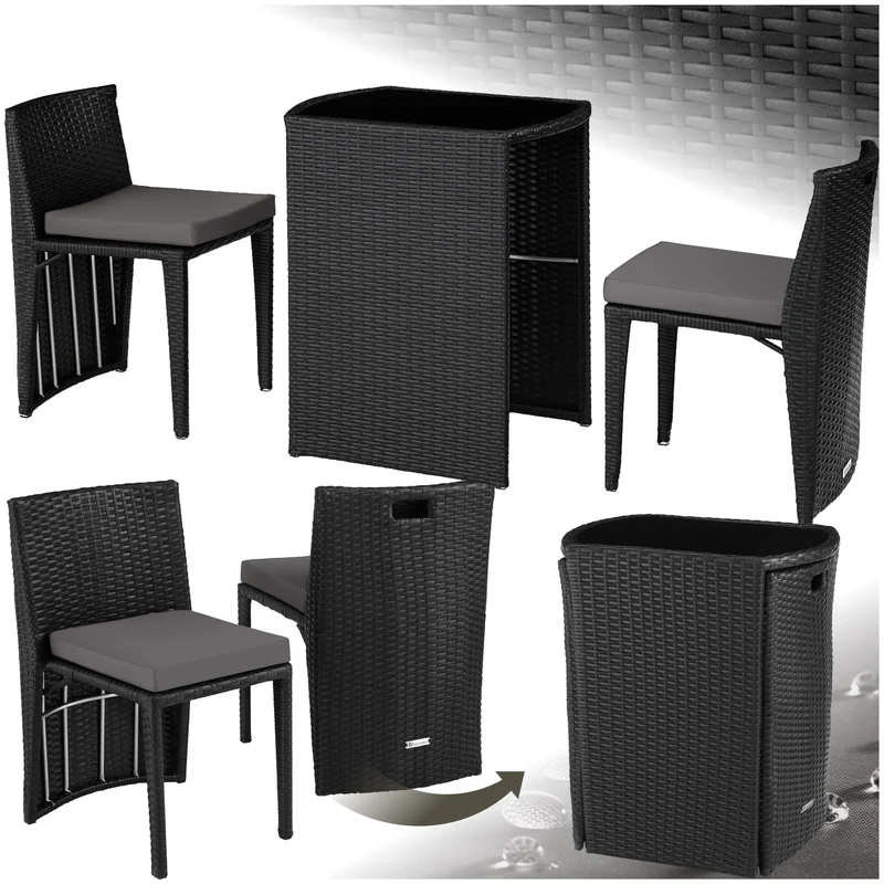 Tectake Garden Table & Chairs Hamburg, bistro set