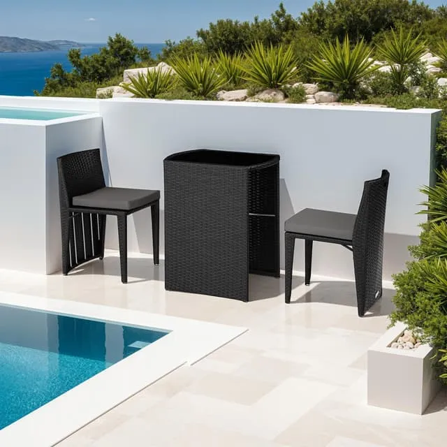 Tectake Garden Table & Chairs Hamburg, bistro set