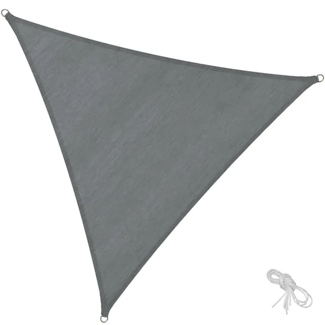 Tectake Triangular Polyethylene Shade Sail 3.6 x 3.6 x 3.6 m, Grey