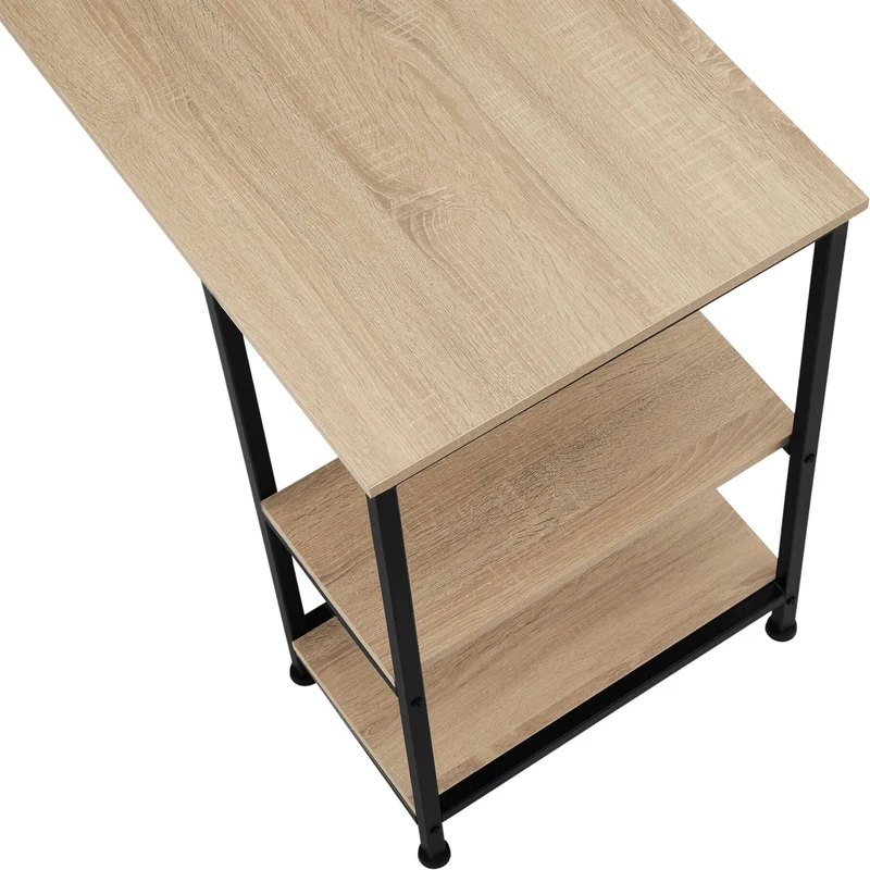 Hamilton corner unit desk 138 cm, Industrial light wood