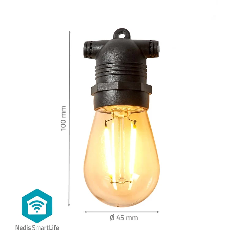 SmartLife Decoratieve Verlichting Feestverlichting - Wi-Fi - Warm Wit
