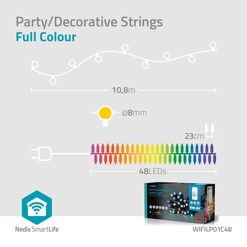 SmartLife-kerstverlichting Feestverlichting - Wi-Fi - RGB