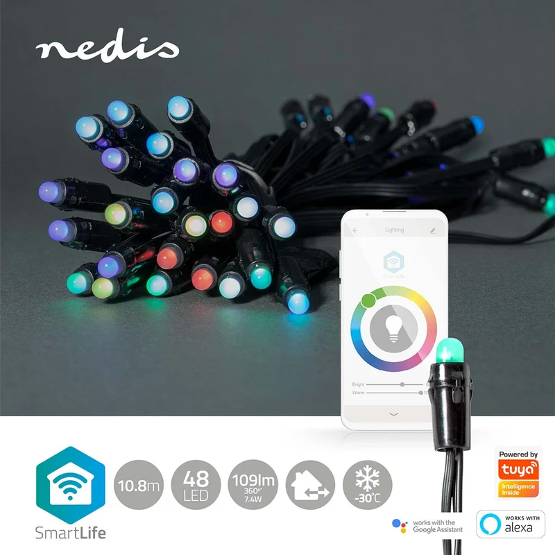 SmartLife-kerstverlichting Feestverlichting - Wi-Fi - RGB