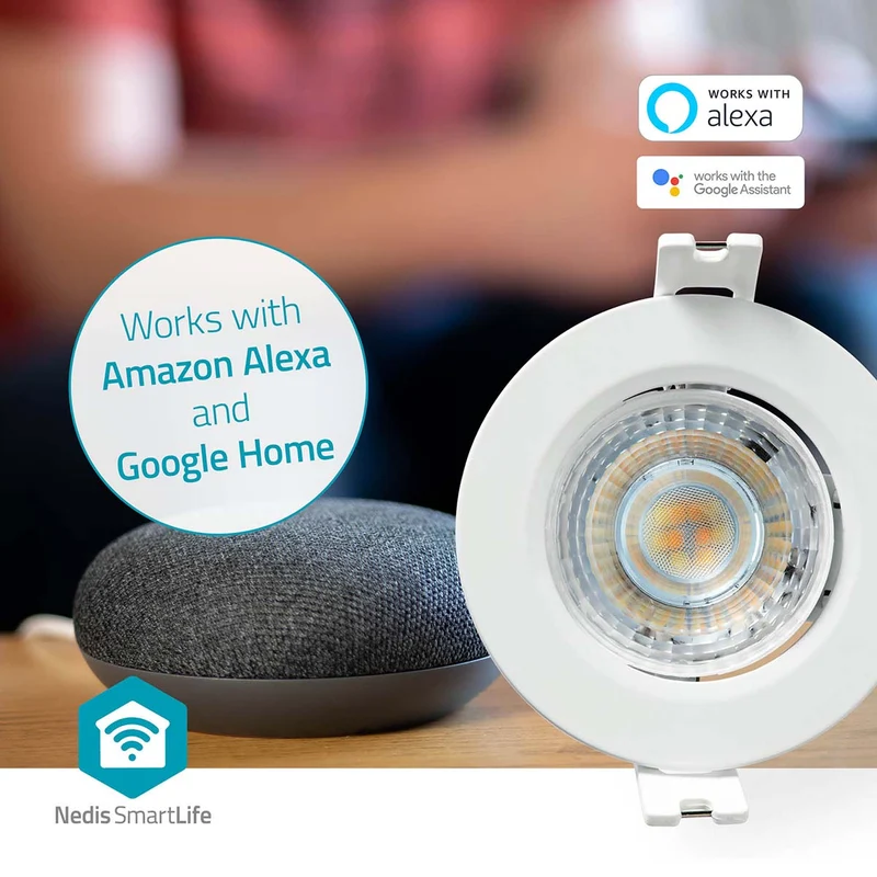 SmartLife Plafondlamp Wi-Fi - Warm tot Koel Wit - Rond