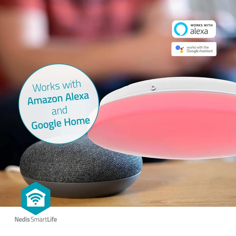 SmartLife Plafondlamp Wi-Fi - RGB / Warm tot Koel Wit - Rond