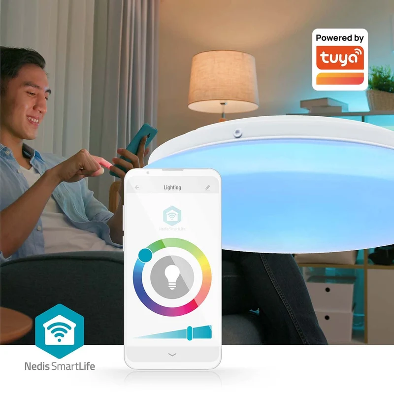 SmartLife Plafondlamp Wi-Fi - RGB / Warm tot Koel Wit - Rond