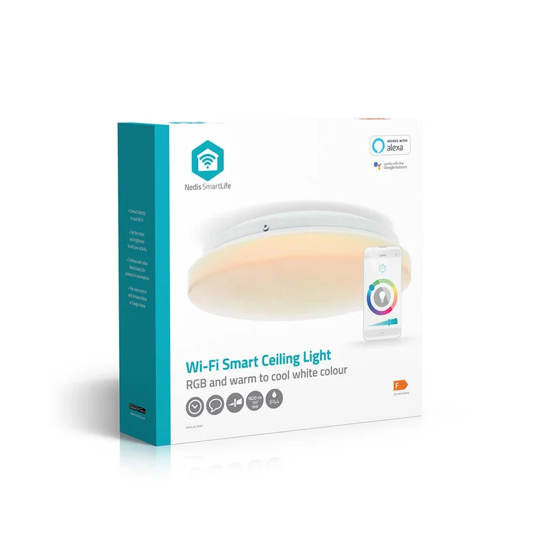 SmartLife Plafondlamp Wi-Fi - RGB / Warm tot Koel Wit - Rond
