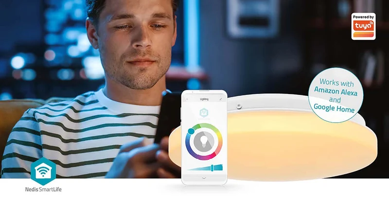 SmartLife Plafondlamp Wi-Fi - RGB / Warm tot Koel Wit - Rond