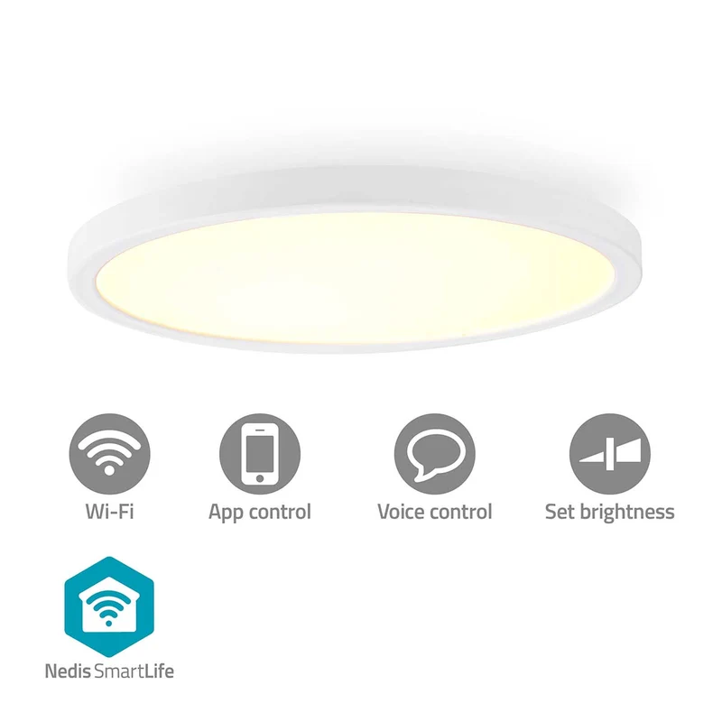 SmartLife Plafondlamp Wi-Fi - RGB / Warm tot Koel Wit - Rond