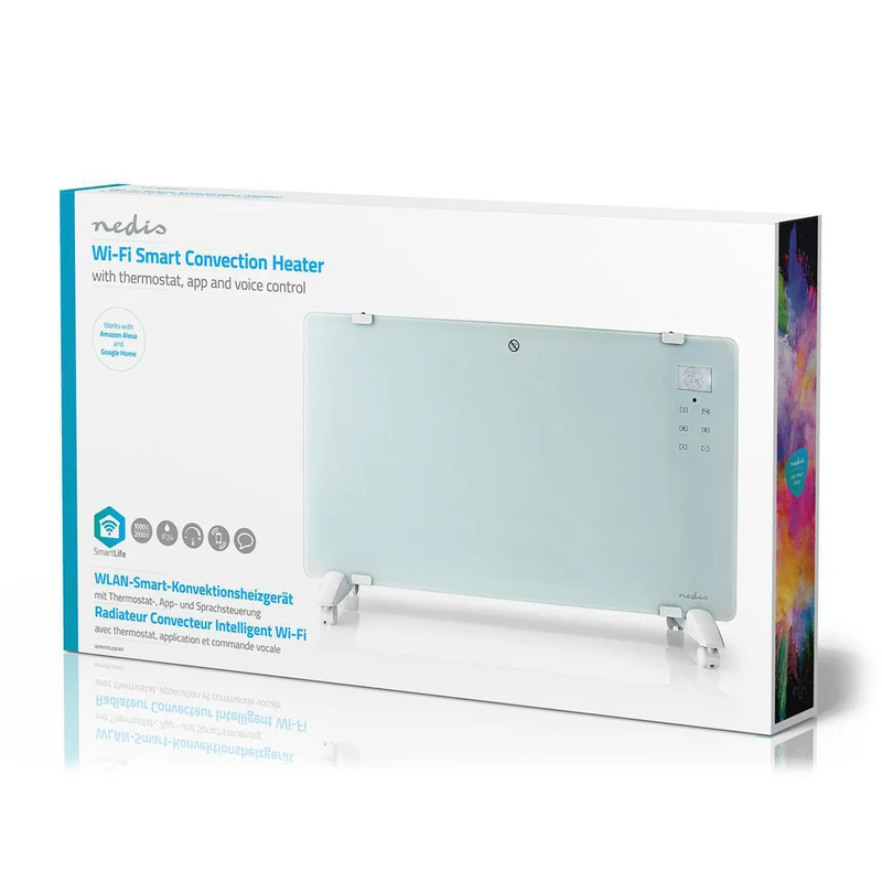 SmartLife Convectorkachel Geschikt voor badkamer - Glazen Paneel - 2000W