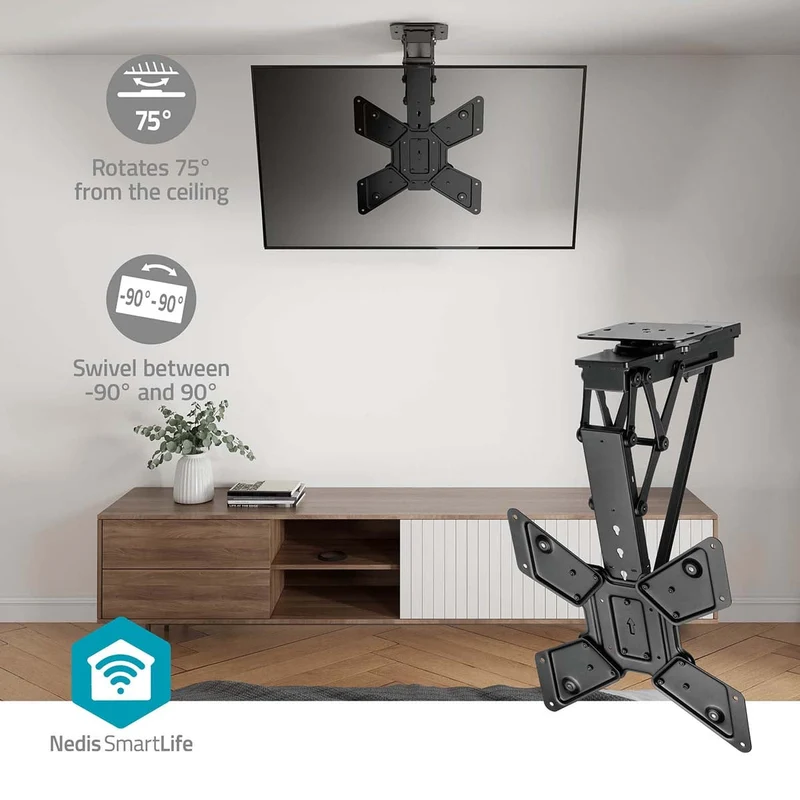 Gemotoriseerde TV-plafondbeugel 23 - 65" - Maximaal schermgewicht: 30 kg - Draaibaar