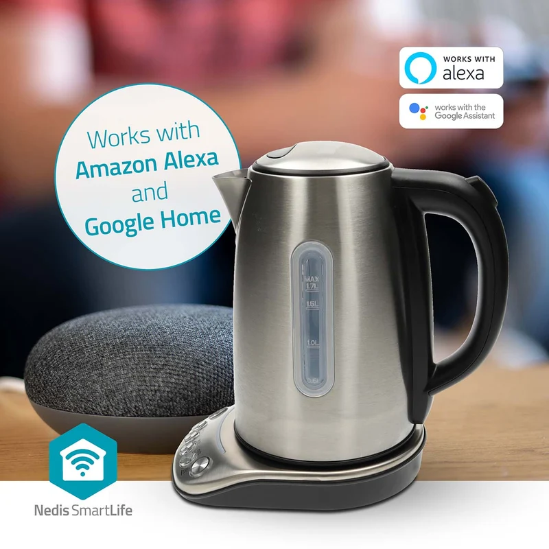 SmartLife Waterkoker Wi-Fi - 1.7l - Roestvrij Staal