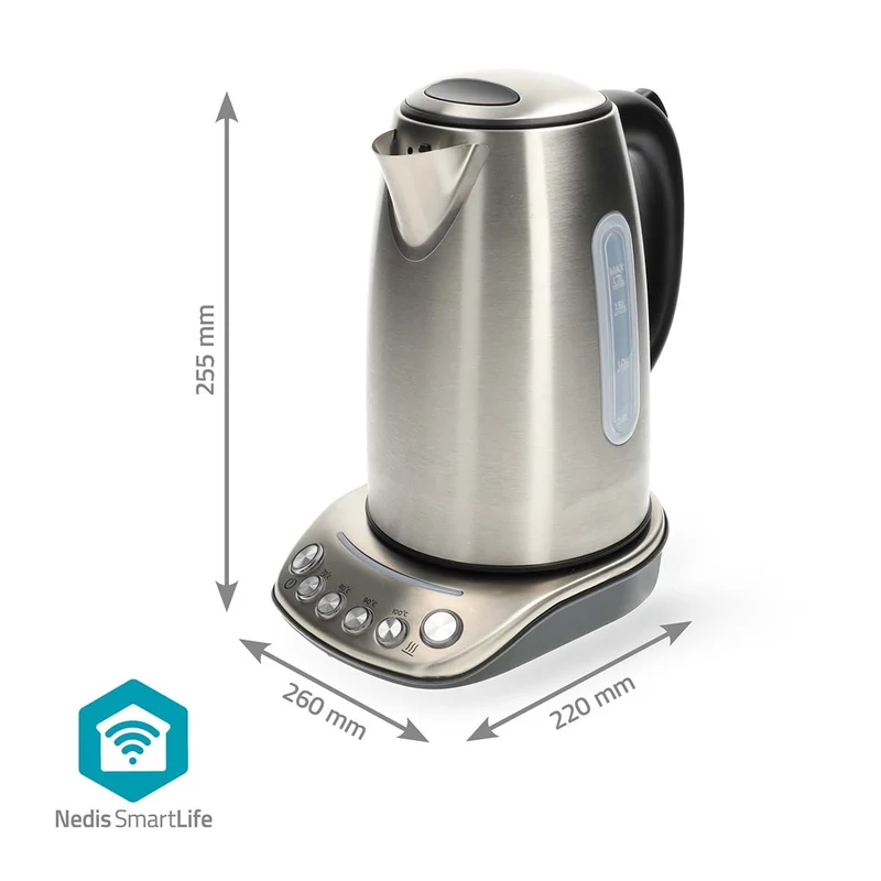 SmartLife Waterkoker Wi-Fi - 1.7l - Roestvrij Staal