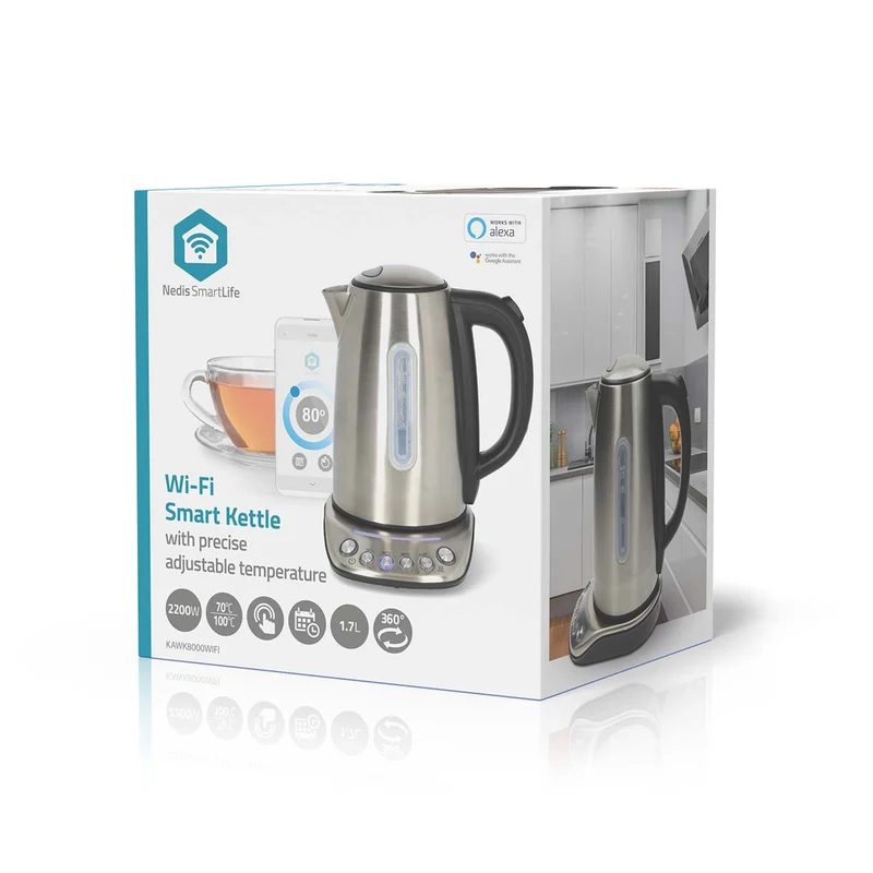 SmartLife Waterkoker Wi-Fi - 1.7l - Roestvrij Staal