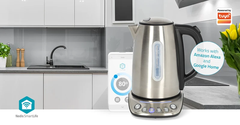 SmartLife Waterkoker Wi-Fi - 1.7l - Roestvrij Staal