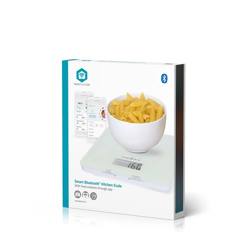 SmartLife-keukenweegschaal Bluetooth® - Glas / Kunststof - Wit