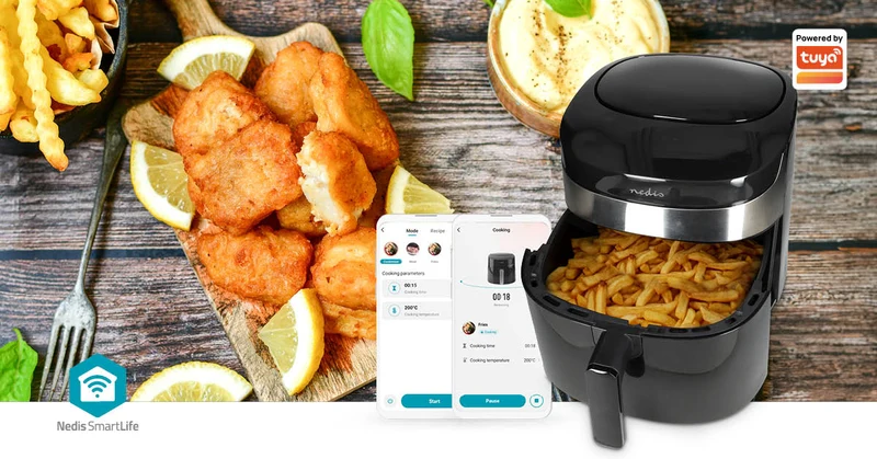 SmartLife Heteluchtfriteuse Wi-Fi - 7,2l - Tijdschakelaar: 1u