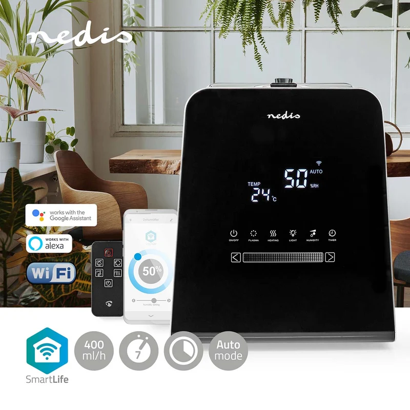 SmartLife Luchtbevochtiger 110W - Met Koele en Warme mist - 5.5l