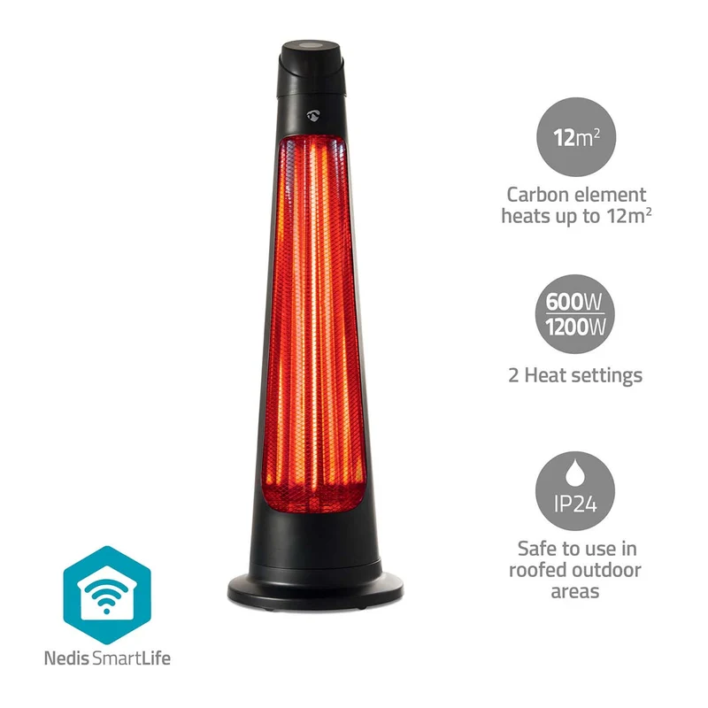 SmartLife Patio Verwarmer Wi-Fi - 1200W - 2 Warmte Standen