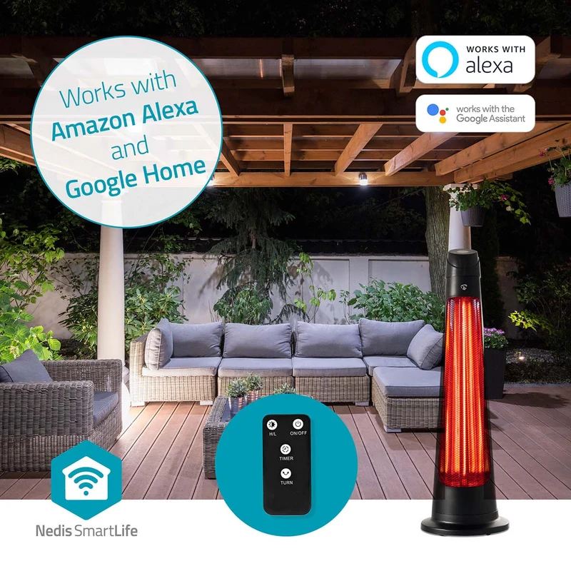 SmartLife Patio Verwarmer Wi-Fi - 1200W - 2 Warmte Standen