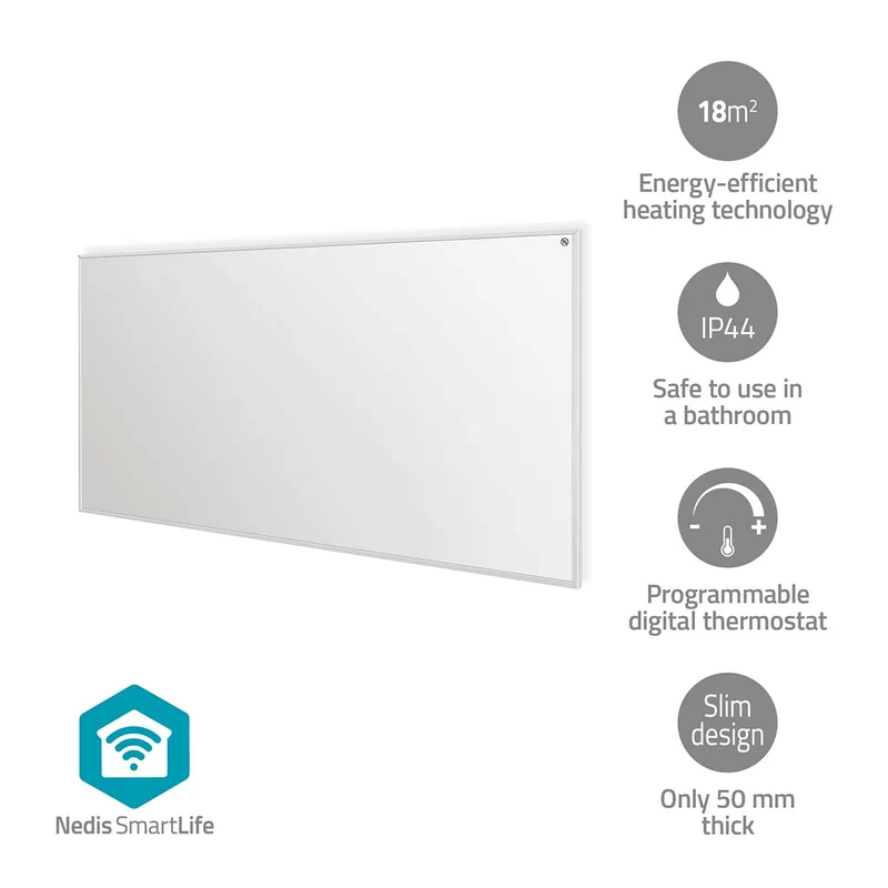 SmartLife Infrarood verwarmingspaneel 700W - Instelbare thermostaat - Afstandsbediening