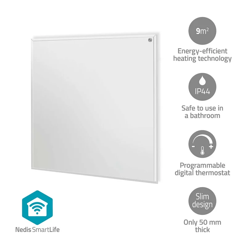 SmartLife Infrarood verwarmingspaneel 350W - Instelbare thermostaat - Afstandsbediening