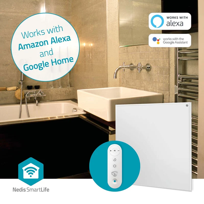 SmartLife Infrarood verwarmingspaneel 350W - Instelbare thermostaat - Afstandsbediening