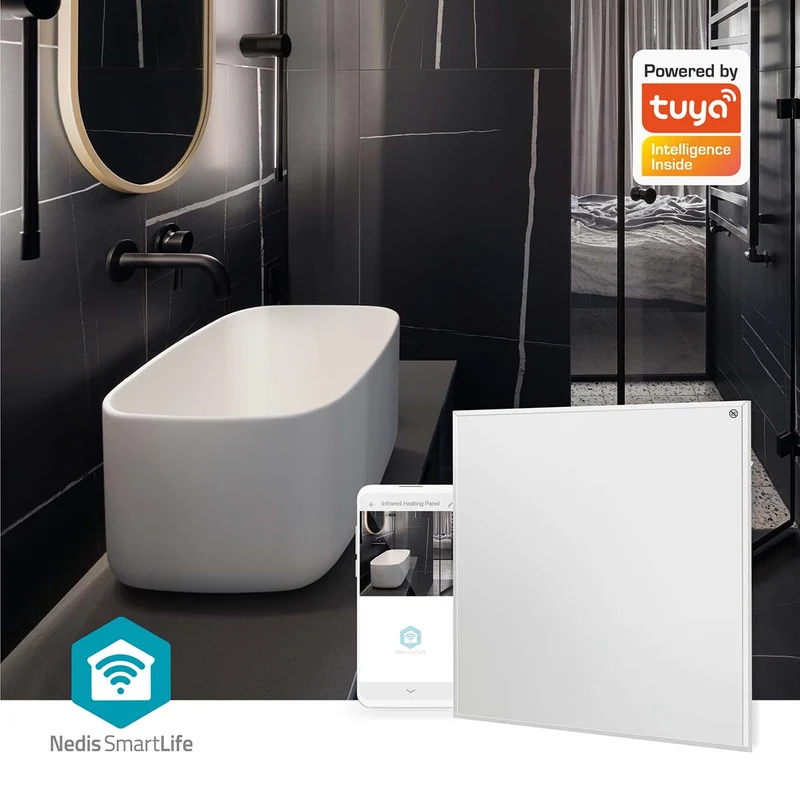 SmartLife Infrarood verwarmingspaneel 350W - Instelbare thermostaat - Afstandsbediening
