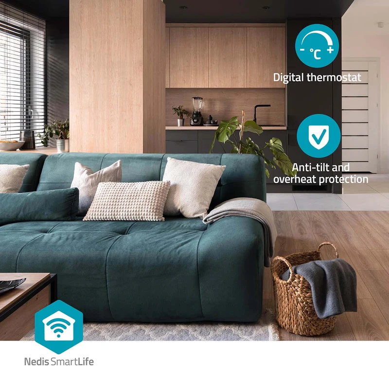 SmartLife keramische PTC-ventilatorkachel 1500W - 2 Warmte Standen - Zwenkfunctie