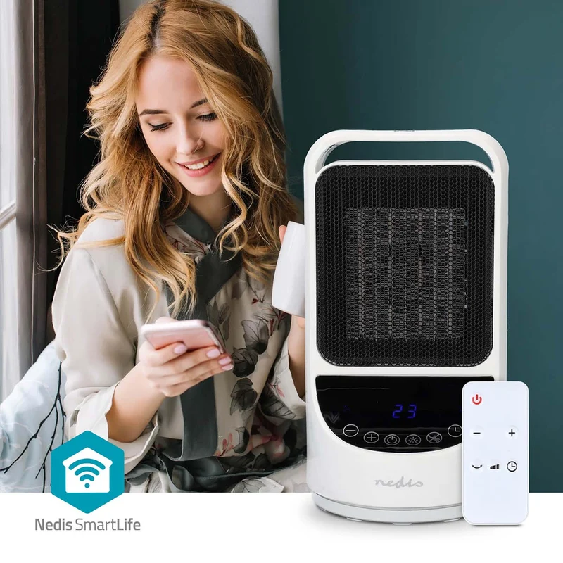 SmartLife keramische PTC-ventilatorkachel 1500W - 2 Warmte Standen - Zwenkfunctie