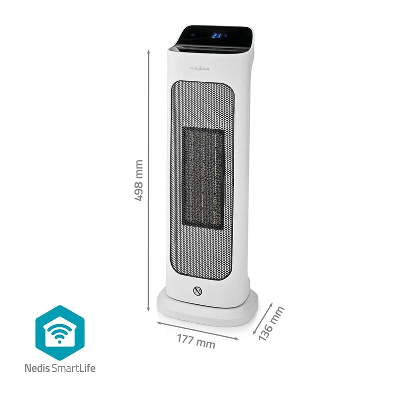 SmartLife keramische PTC-ventilatorkachel 2000W - 2 Warmte Standen - Zwenkfunctie