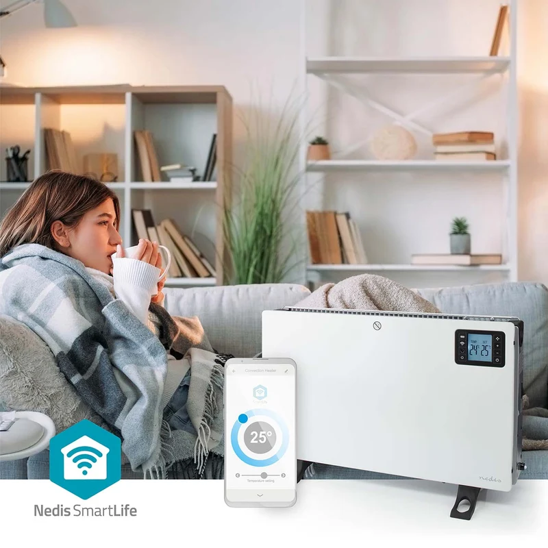 SmartLife Convectorkachel 2000W - 3 Warmte Standen - LCD