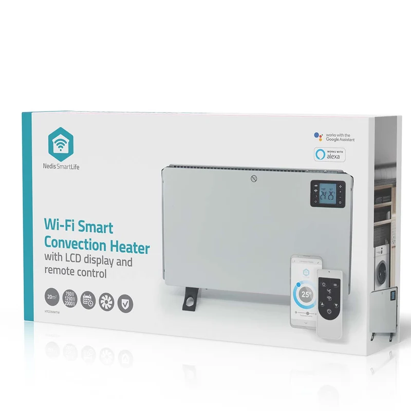 SmartLife Convectorkachel 2000W - 3 Warmte Standen - LCD