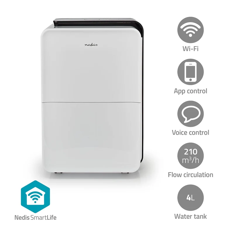 SmartLife Luchtontvochtiger Wi-Fi - 30 l/Dag - Ontvochtiging / Continu / Was drogen / Ventilatie