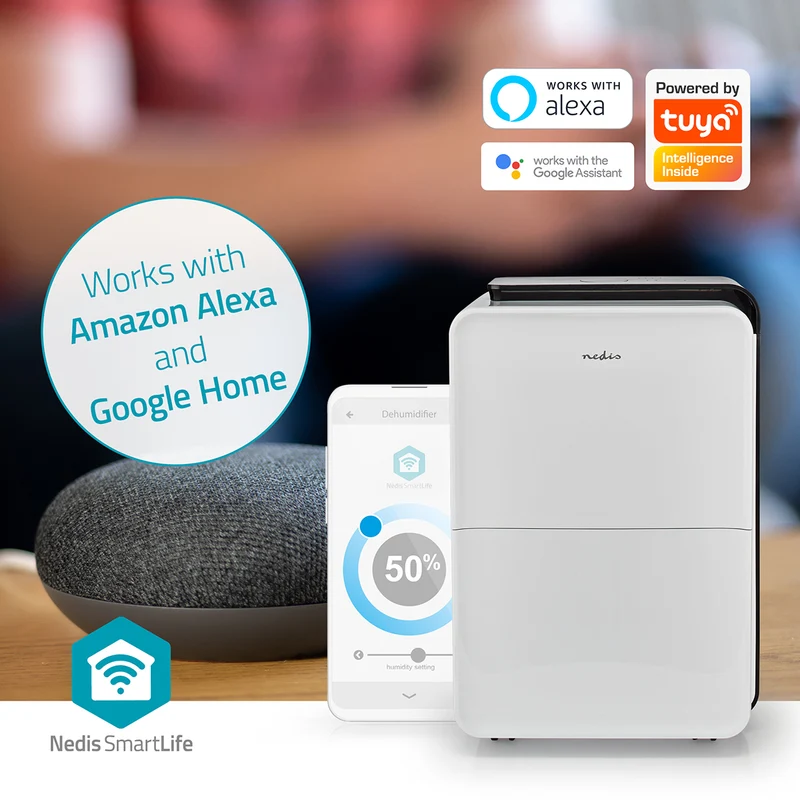 SmartLife Luchtontvochtiger Wi-Fi - 30 l/Dag - Ontvochtiging / Continu / Was drogen / Ventilatie