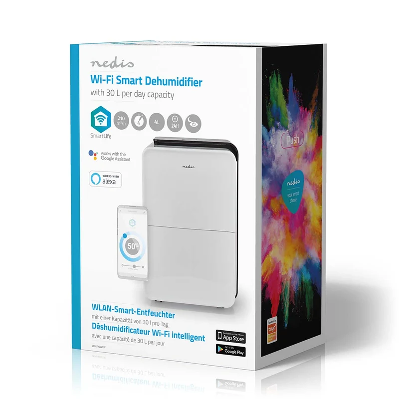 SmartLife Luchtontvochtiger Wi-Fi - 30 l/Dag - Ontvochtiging / Continu / Was drogen / Ventilatie