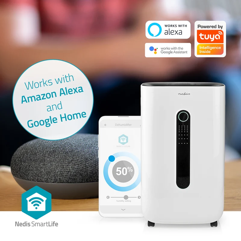 SmartLife Luchtontvochtiger Wi-Fi - 20 l/Dag - Ontvochtiging / Continu / Was drogen / Ventilatie