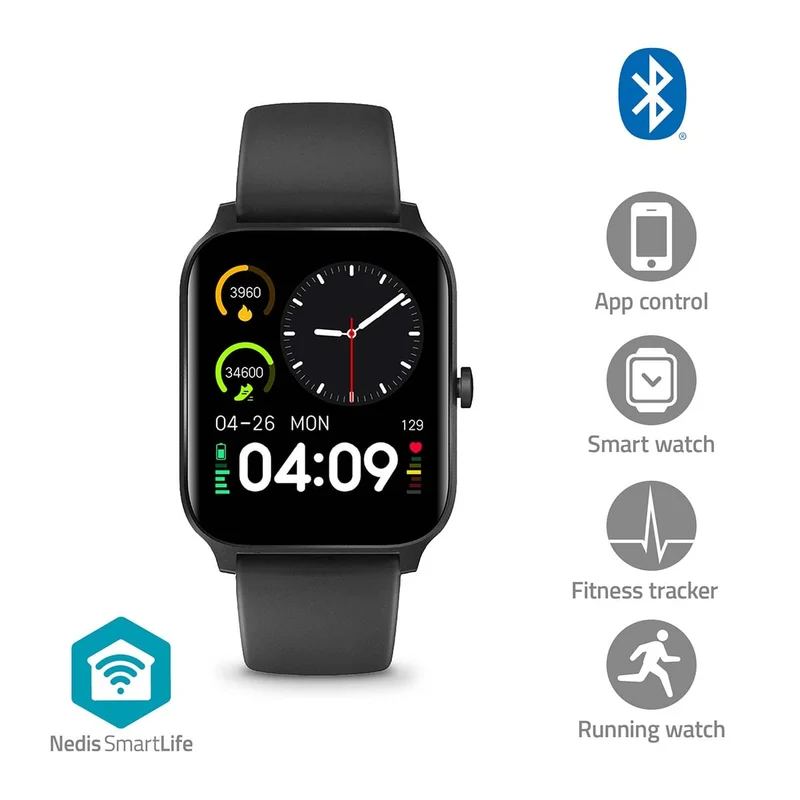 SmartLife-horloge 1.69" - LCD - IP68
