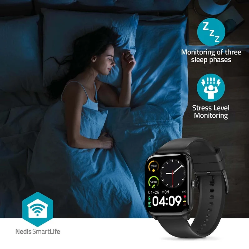 SmartLife-horloge 1.69" - LCD - IP68