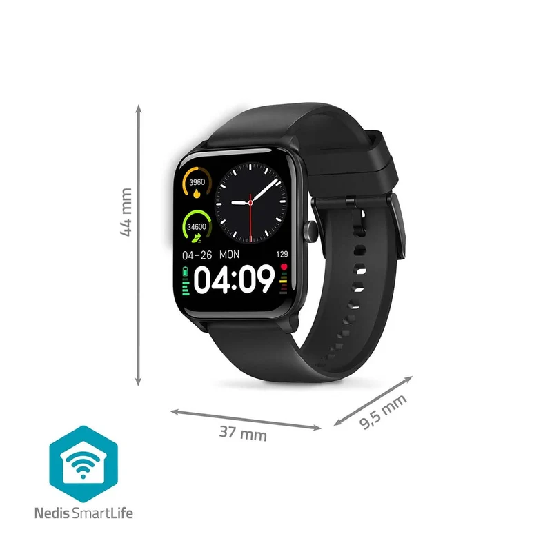 SmartLife-horloge 1.69" - LCD - IP68